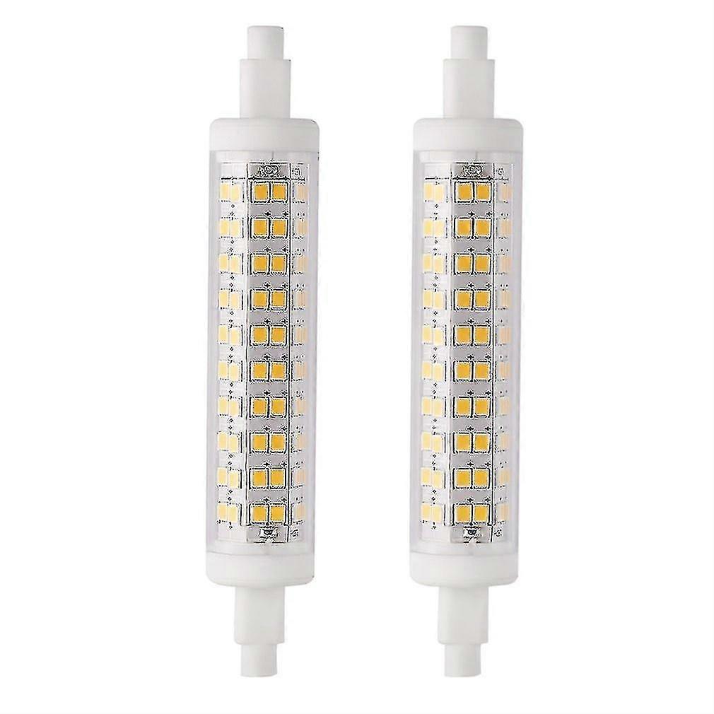 2個120LED 10W 1100LM R7s 118mm調光可能100-265V 3000Kウォームホワイトダブルエンドタングステンハロゲン電球の交換