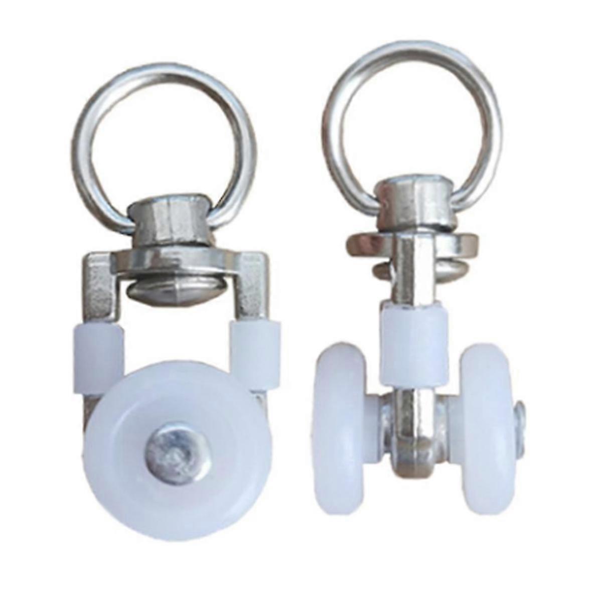 20Pcs Cortina Track Gliders Double Wheel Rolling Rail Runner Slider Rollers