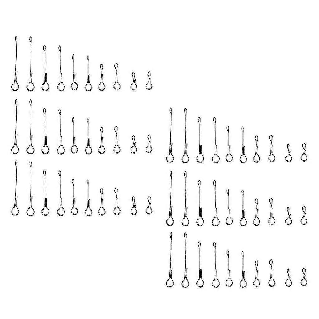 60pcs Fish Skull Articulated Shank Fish Spine For Fly Tying Materials, 5 Different Sizes, Easy To Use