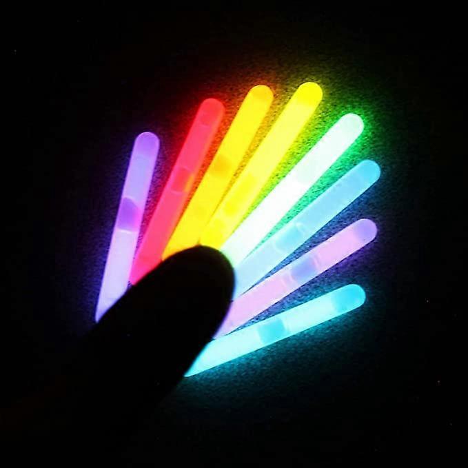 100 Mini Glow Sticks (1.5"), 8 Colors Small Lights, Glow in Dark Party, Small Glow Sticks for New Year Decoration, Christmas Halloween July 4th and In