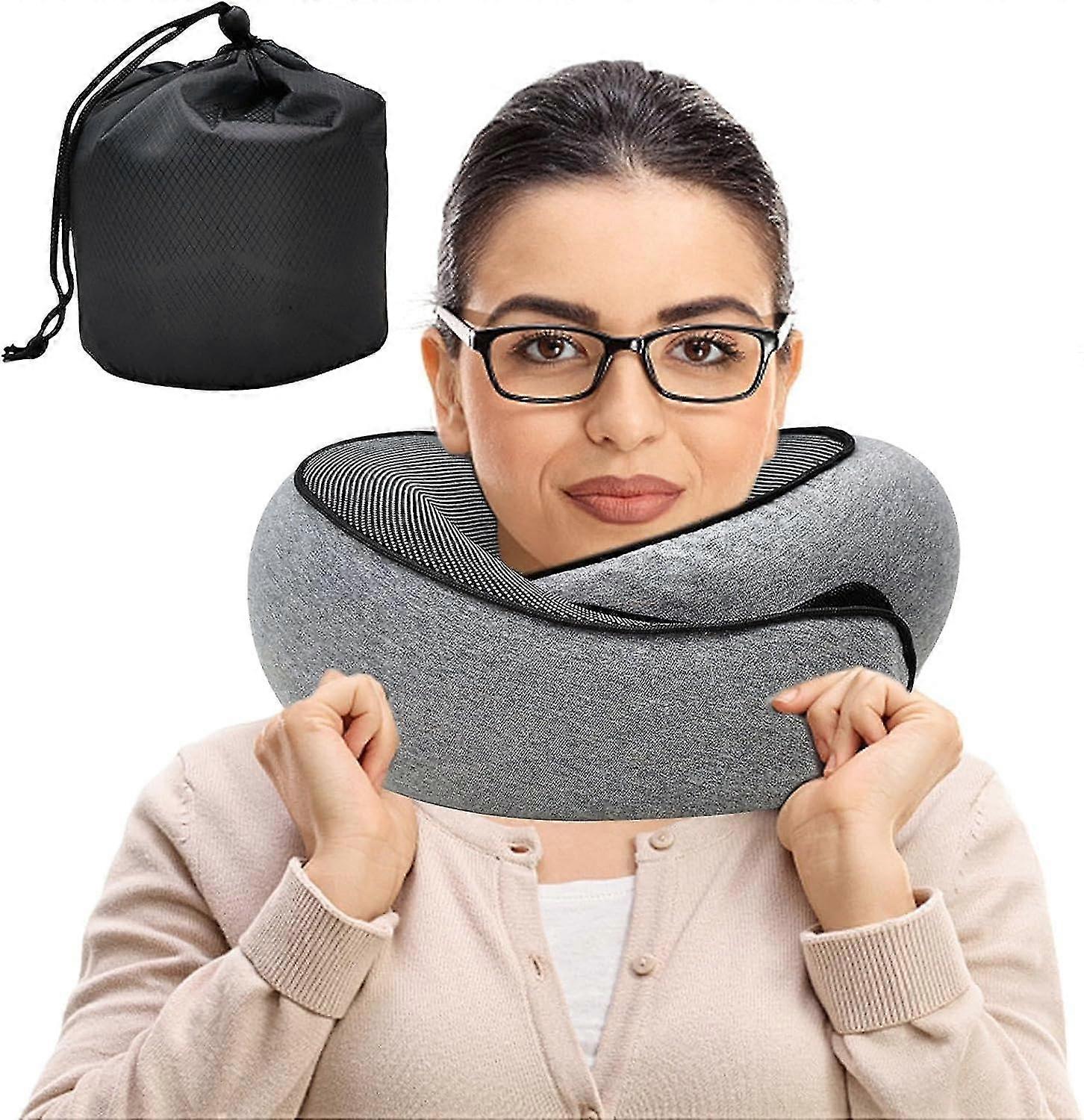 Neck Pillow With Carry Bag Neck Pillows For Travel Flight Essentials Airplane Pillow Travel Neck Pillows For Adults Kids Neck Pillows For Travel Memor