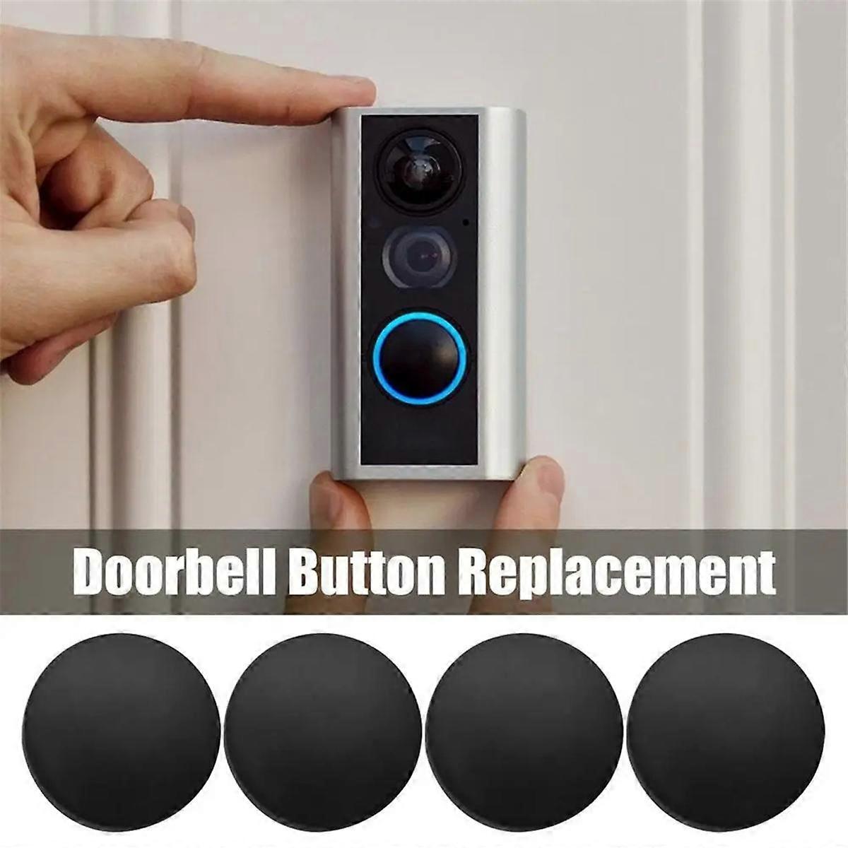 Jojofuny 4-Pack LED Lighted Doorbell Button – Gold-Plated, Alloy, 16mm Hole, Wired Ringer For Home & Garage (Assorted Colors)