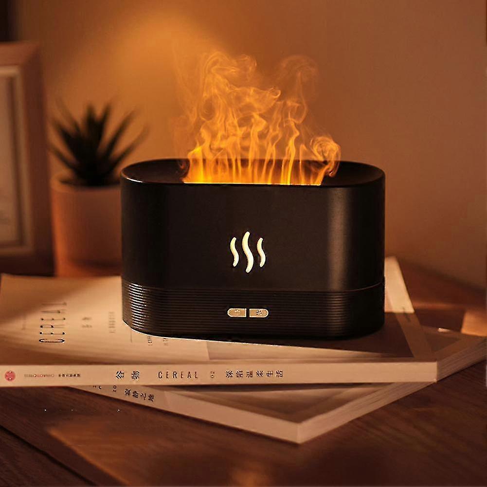 Flame Effect Air Humidifier Usb Smart Timing Led Electric Aromatherapy Diffuser