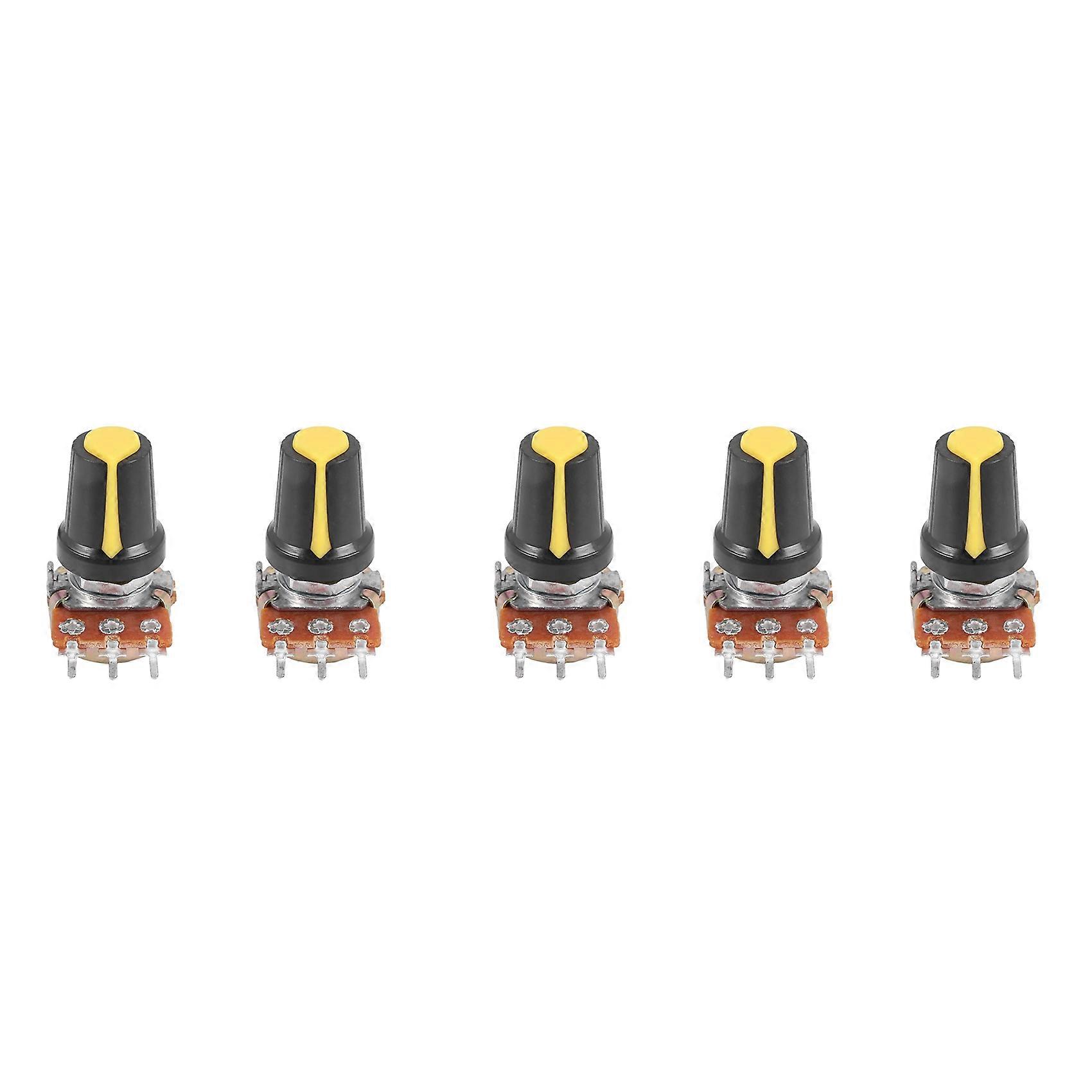 Potentiomètre rotatif linéaire de type B, 5 pièces, 100 kOhm, 3 bornes