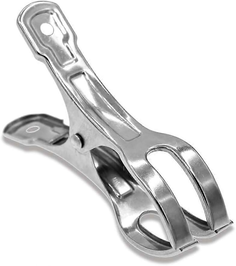 Stainless Steel Beach Towel Clip Set - 10-Piece Heavy Duty Clothespin Hanger