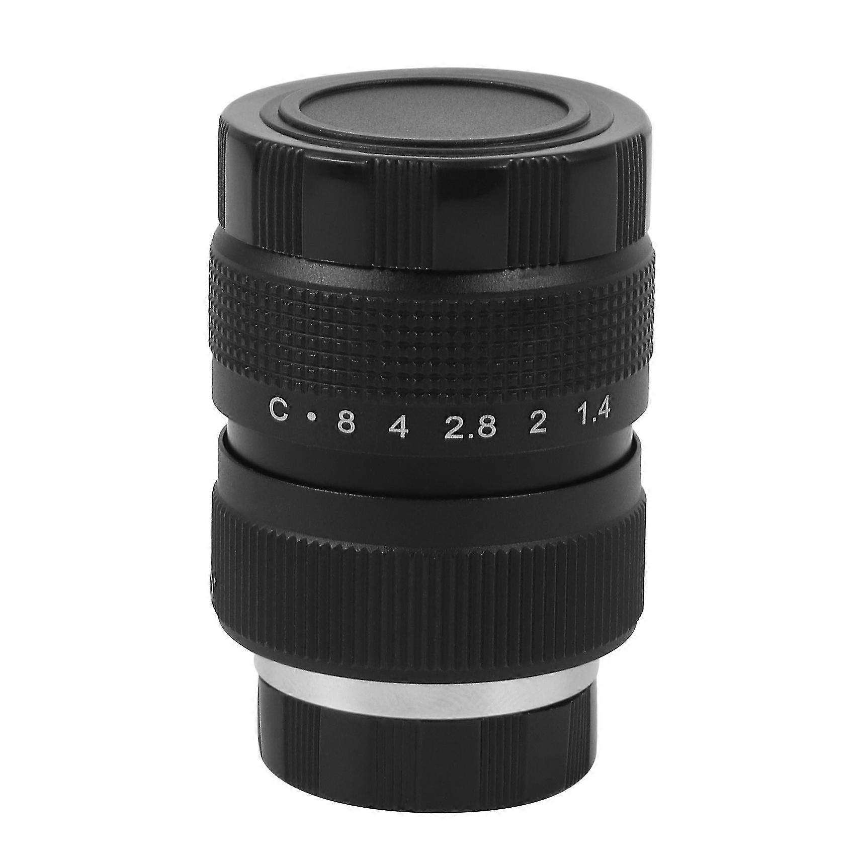 Objectif TV / objectif cctv pour caméra à monture C 25mm F1.4 en noir