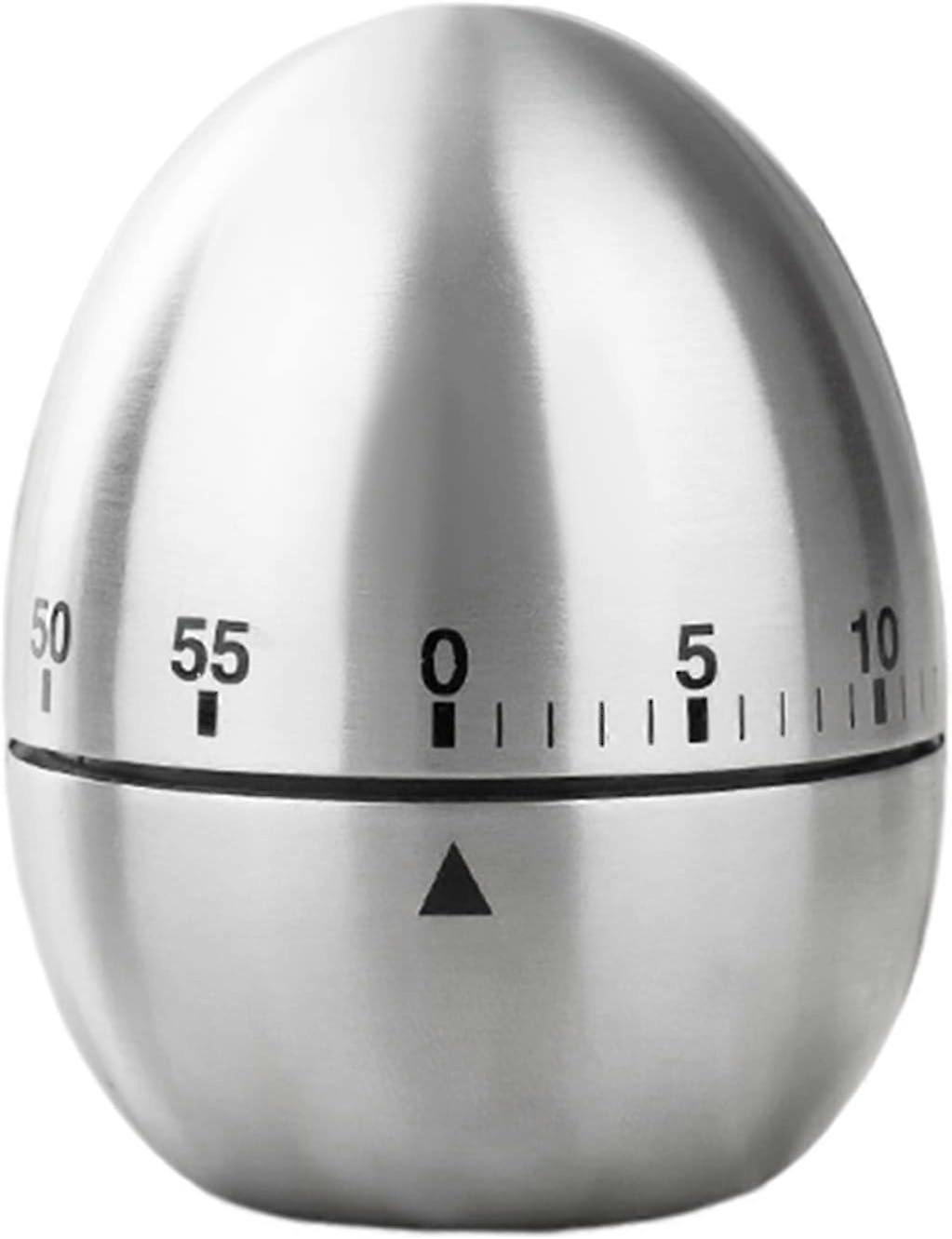 Mechanical Kitchen Timer Stainless Steel Mechanical Egg Kitchen Timers Countdown, Manually Adjustable for Cooking Timing Tool