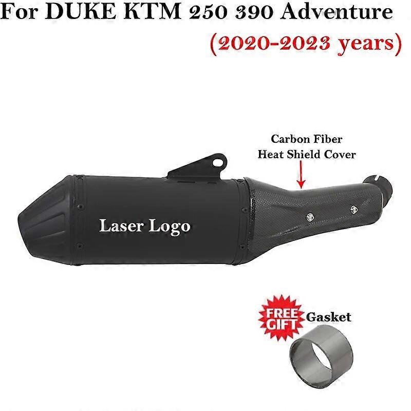 Fr DUKE KTM250 KTM390 Abenteuer 2020 - 2023 Motorrad Auspuff Flucht Systeme Link Rohr Schalldmpfer Carbon Faser Hitzeschild Abdeckung