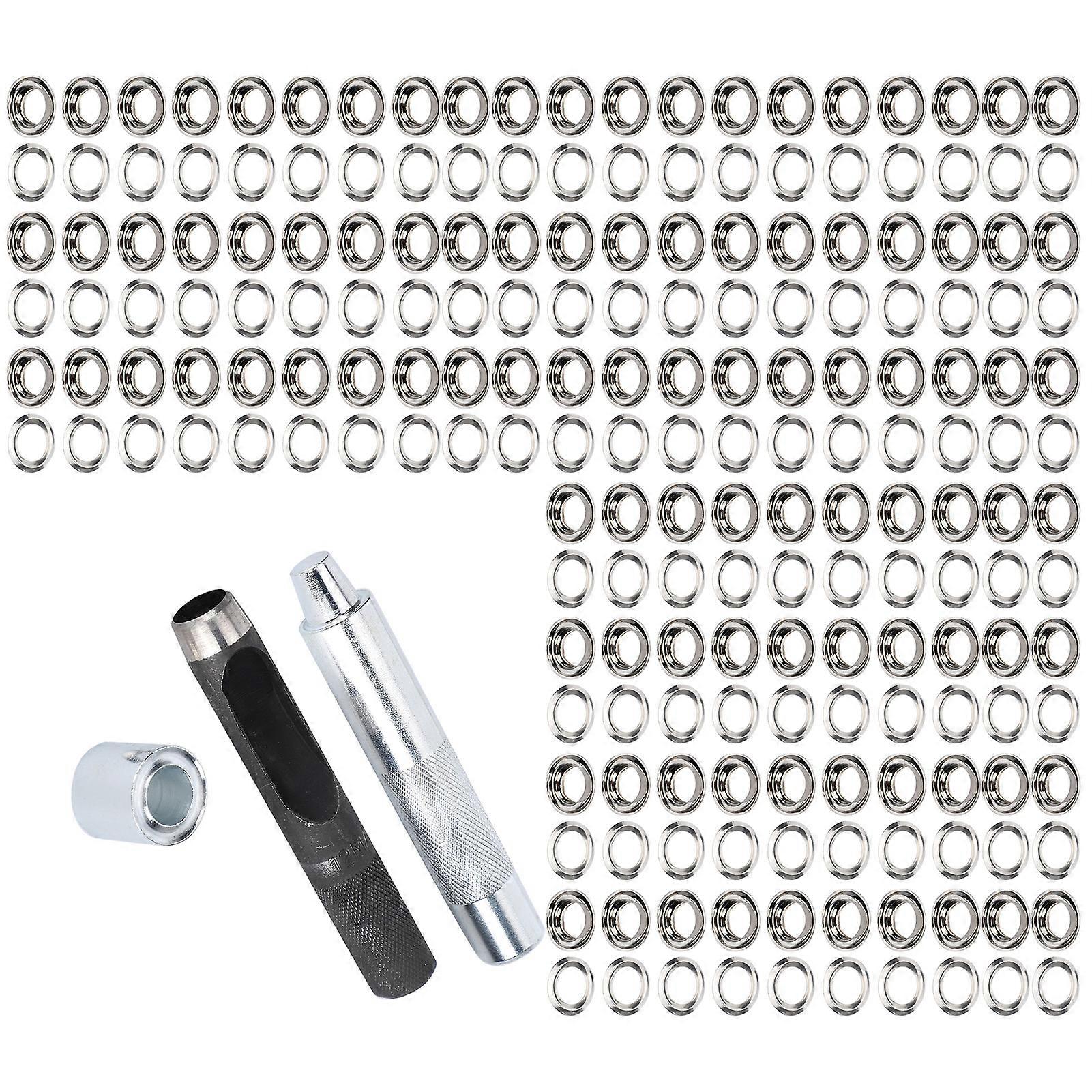 100 Set Brass Grommet Tool Kit for Eyelets and Washers with Storage Box