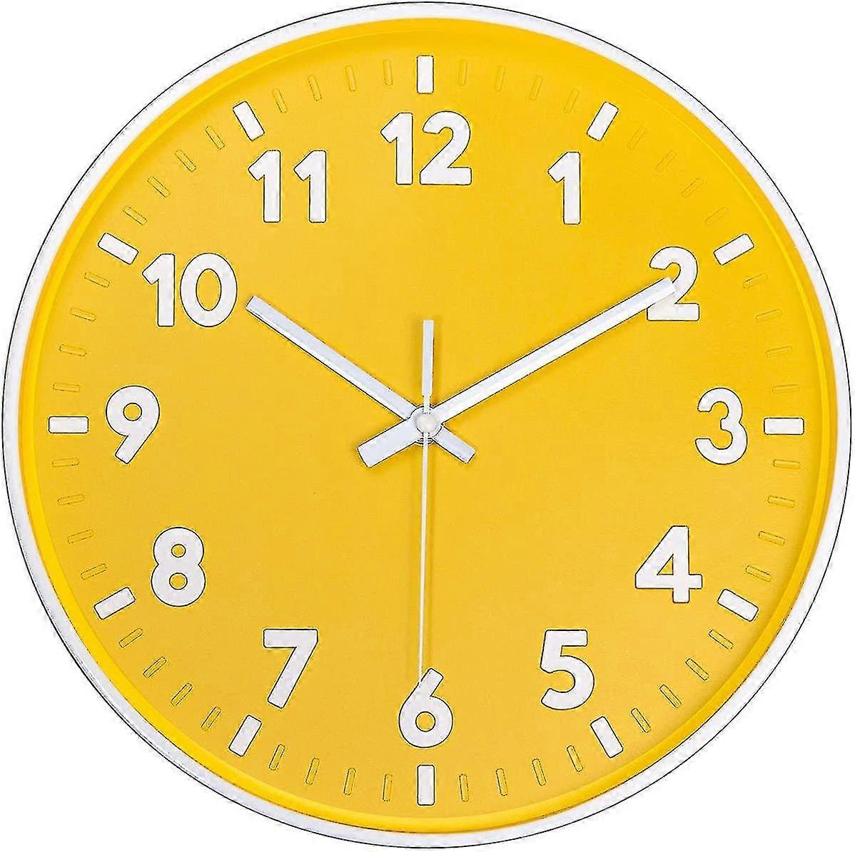 New,suitable Modern Wall  Clock,12  Inch 3d Number Non Ticking Silent Quartz Battery Operated Wall Clocks