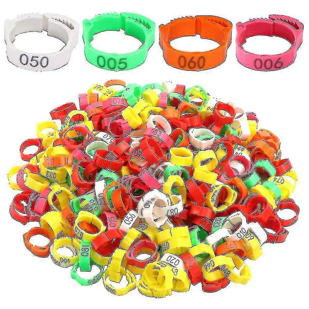 100 Pcs Chicken Foot Ring Adjustable Size, Poultry Leg Number Tag Buckle XGQ [AZ
