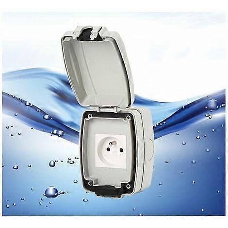 Ip66 Waterproof Outdoor Socket, Dustproof Wall Socket, Garden Wall Electrical Sockets for Indoor and Outdoor (Single Socket)