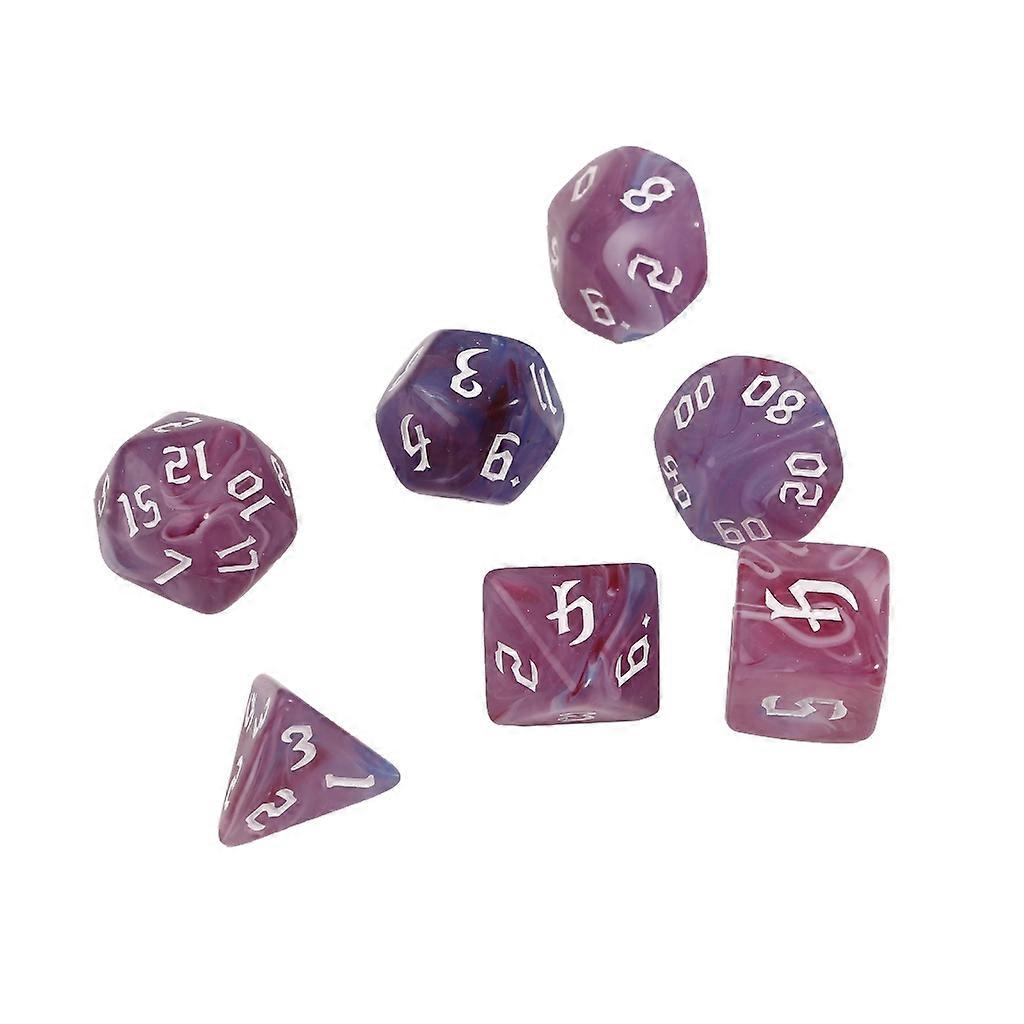 7Pcs/set Polyhedral Acrylic Dices Multi-faceted Various Shape Digital Game Dices