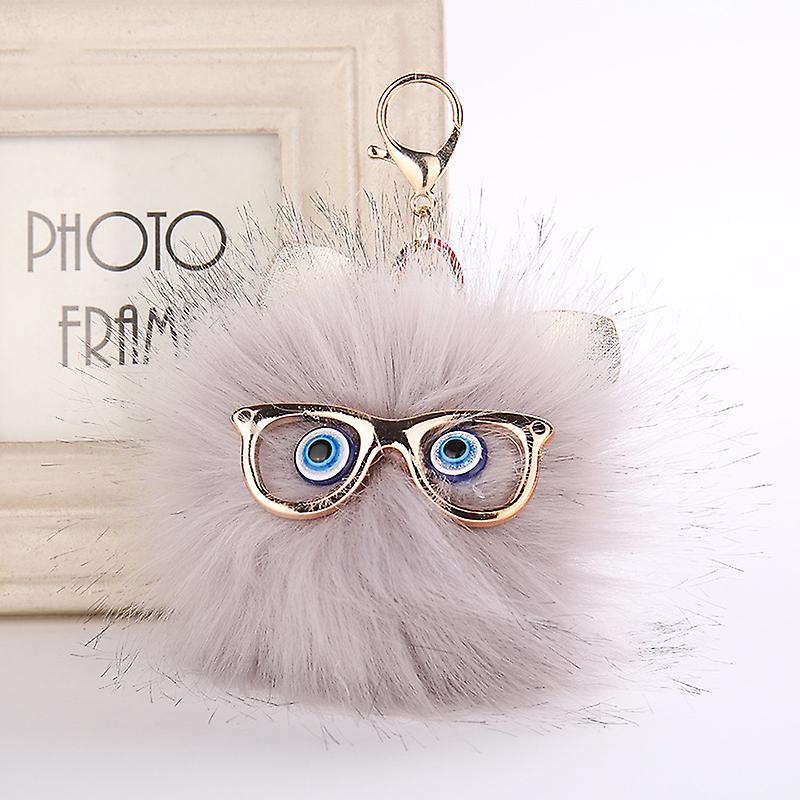 Imitation Fox Owl Fur Ball Key Chain