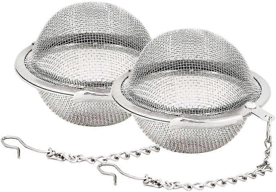 2pcs Edelstahl Mesh Tee Ball 2,1 Zoll Tee Infuser Siebe Tee Sieb Filter