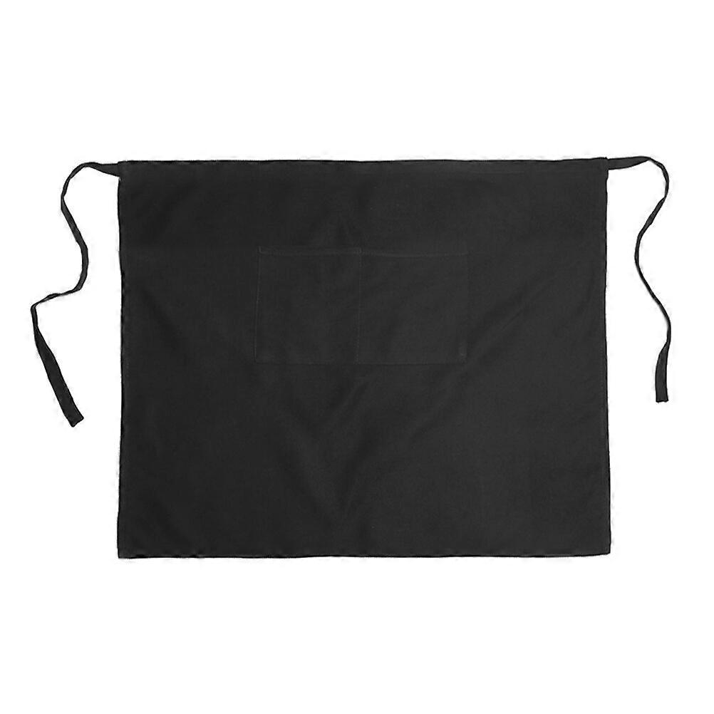1pc Half-length Apron Premium Apron Practical Home Cooking Apron (Black)