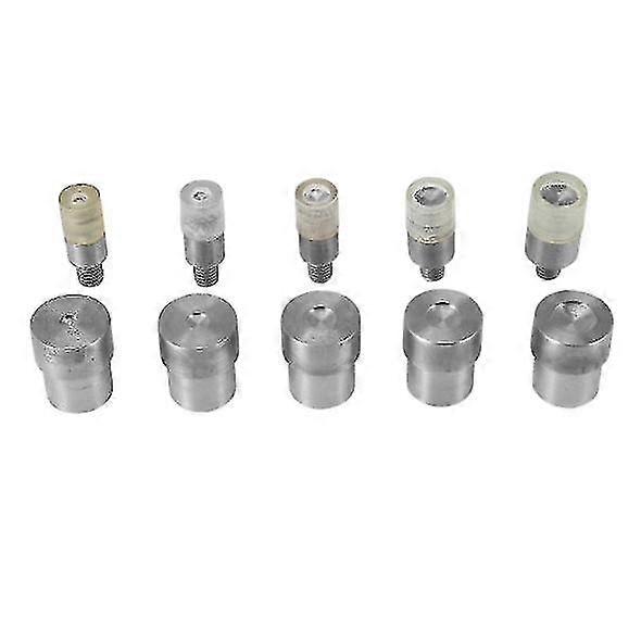 5 Sets Double Caps Rivets Dies(5mm/6mm/8mm/10mm/12mm)