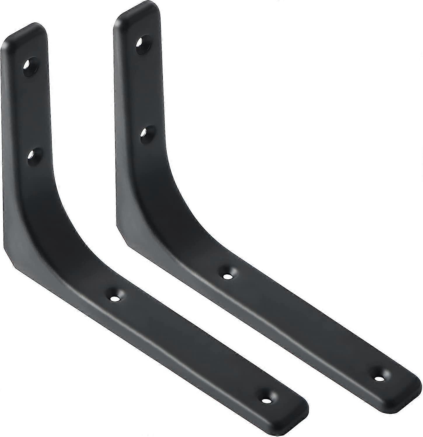Staffa angolare Staffa angolare Staffa gancio staffa 200mm * 150mm Finitura in metallo nero opaco 2pcs