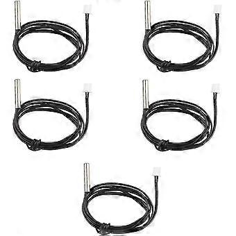 5 Pack wasserdicht Ntc 10k 1% 3950 Thermistor Temperatursensor Sonde, 1m Verlängerungskabel, Messgerät
