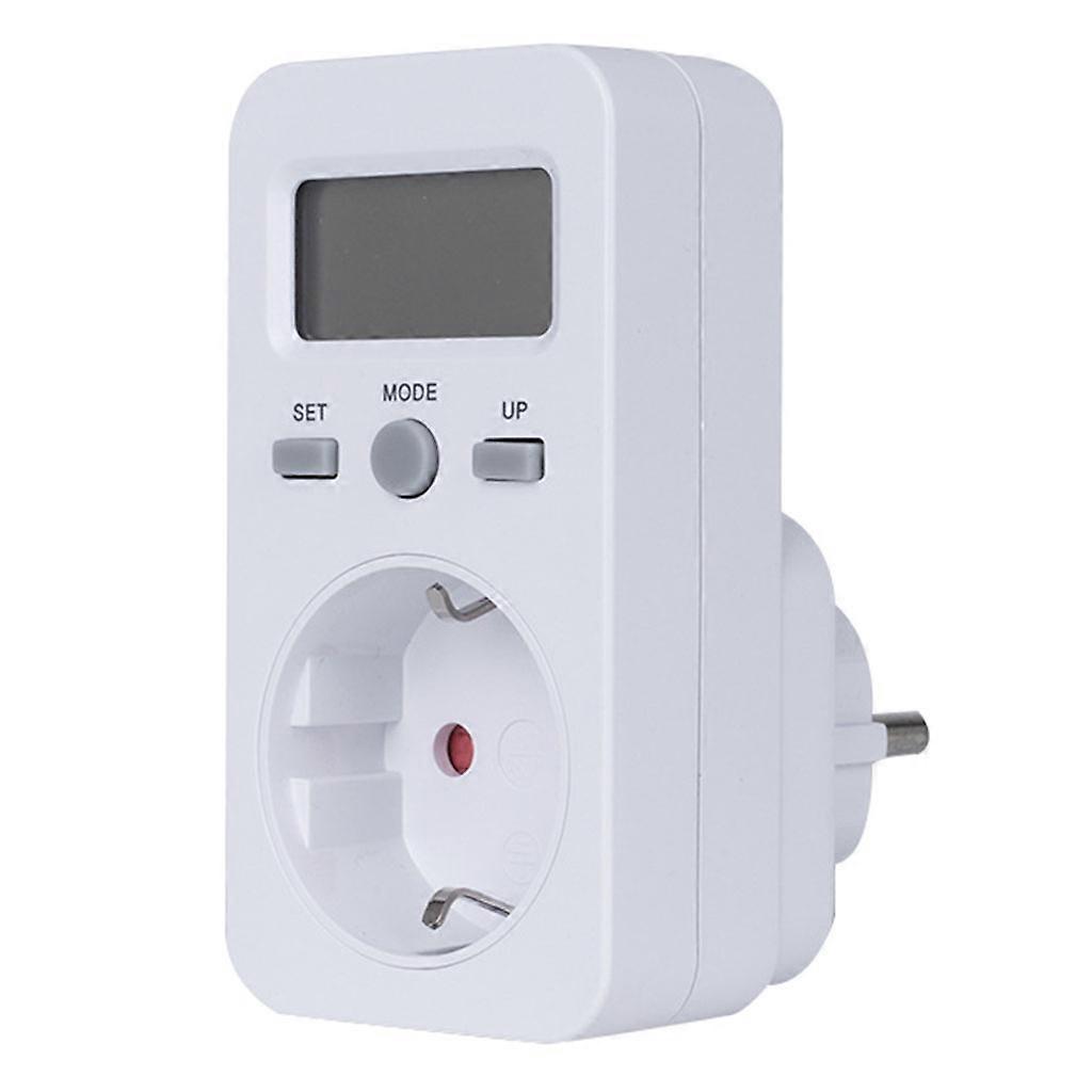 Plug-in Socket Power Meter Backlit Large Display Overload for Protection