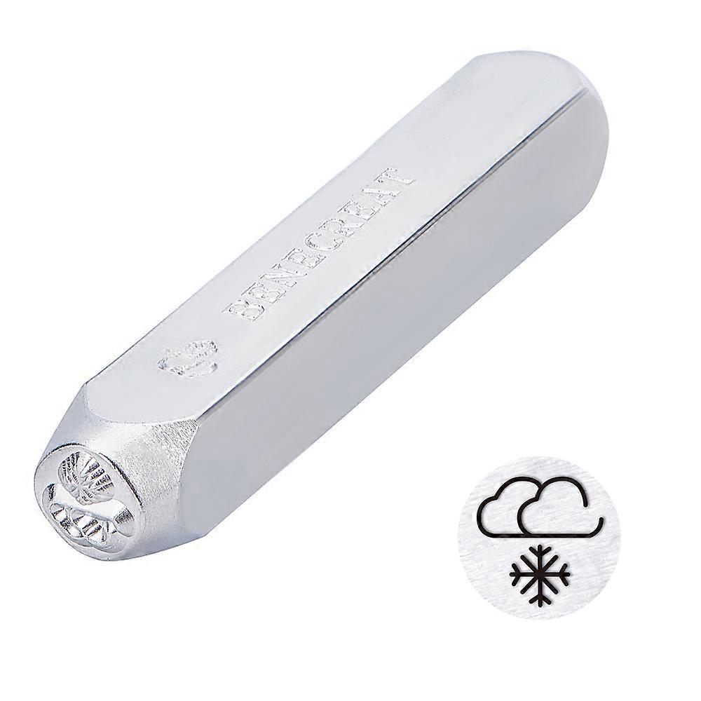 金属プラスチックウッドレザーラウンドウェザーパターン65.5x10mmパターンをインプリントするための1セットアイアンメタルスタンプ:6mm DIY