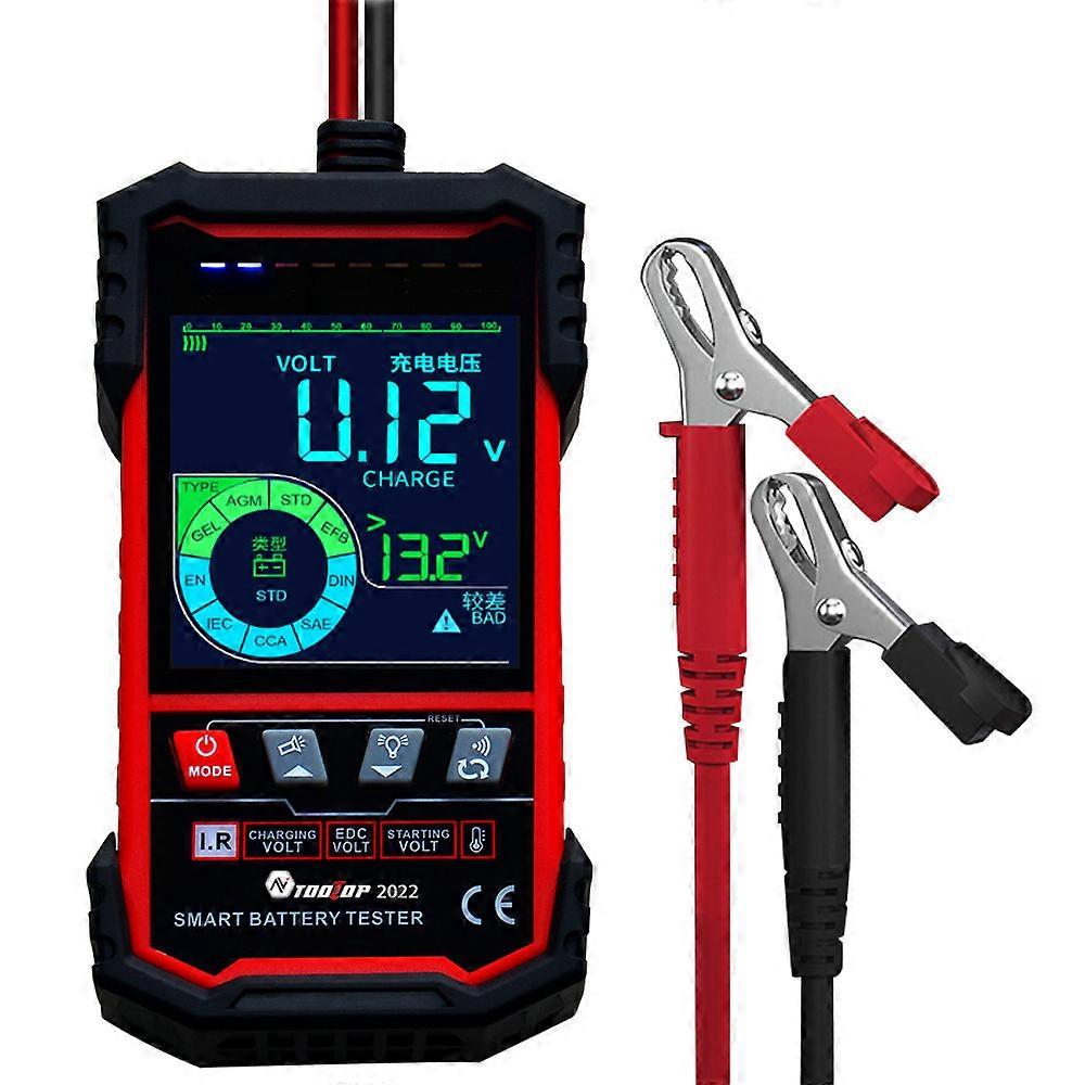 Tooltop 2201/2202 Battery Meter 3.2 Inch Color Screen Automatically Recognizes Voltage With Temperature