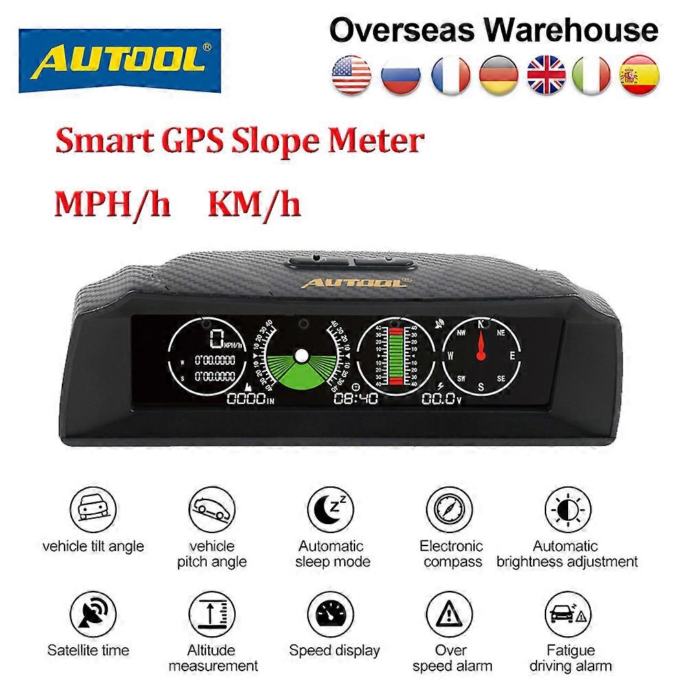 AUTOOL X90 On-board Computer HUD Display Car GPS Speedometer Slope Meter Inclinometer Compass Battery Voltage Car Electronics