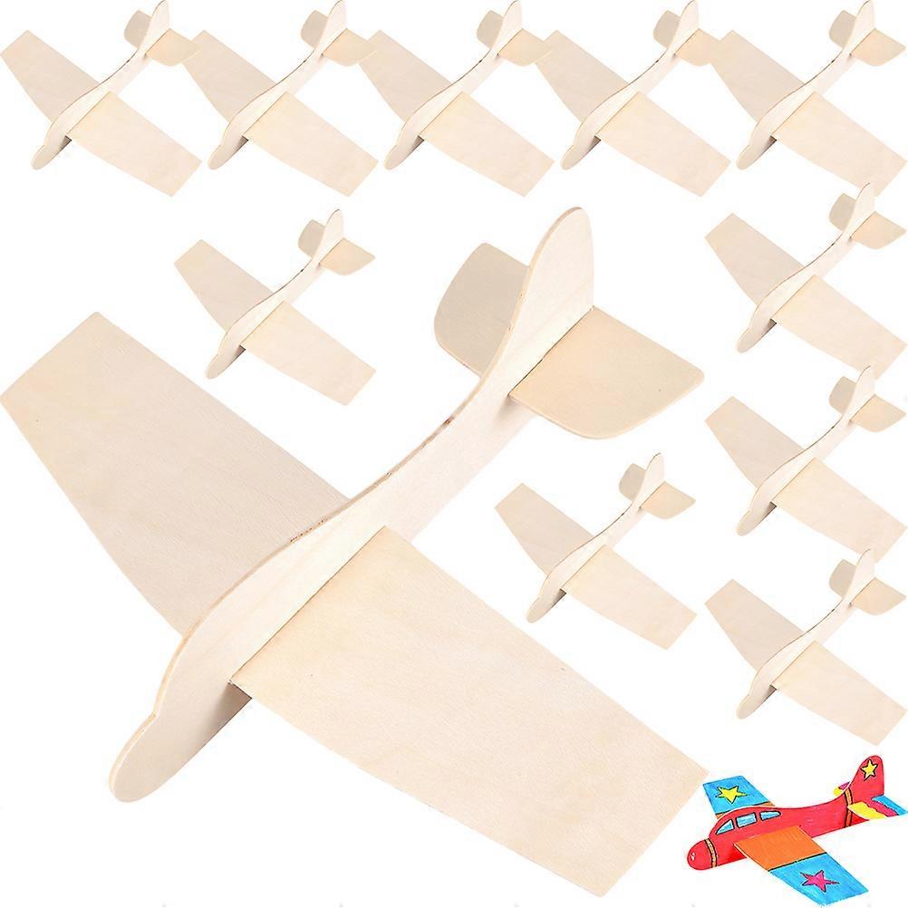 12 stk udviklingslegetøj DIY Assembly legetøj Fly Model Træ Plane Model Træ Fly Legetøj