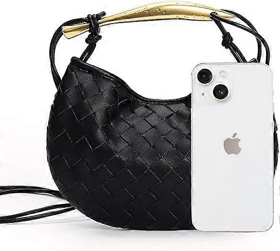 Geweven lederen Hobe Dumpling Bag diner handtas voor vrouwen portemonnee Hobo tas geknoopt geweven clutch tas