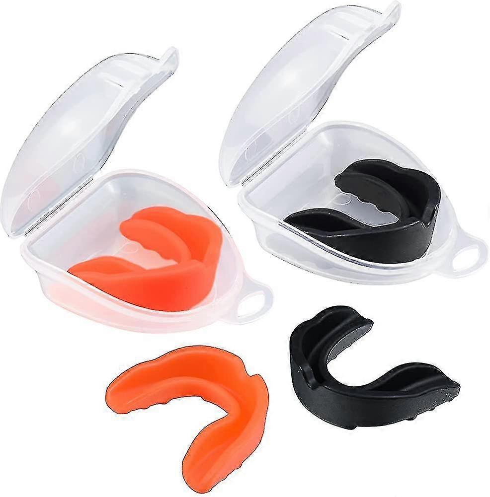 Ασπίδα ούλων φρουράς στόματος 2pcs για τους αθλητικούς φρουρούς στόματος προστασίας σιαγόνων διπλό χρώμα