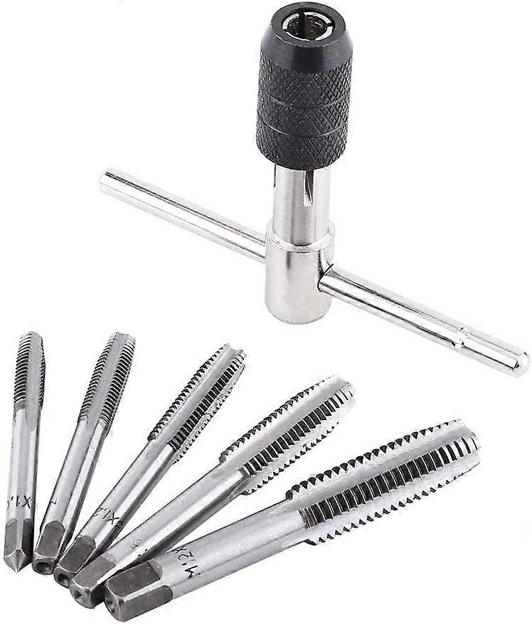Adjustable Tapping T Wrench Set - M6-M12 Metric Thread Hand Tool Set (6pcs)