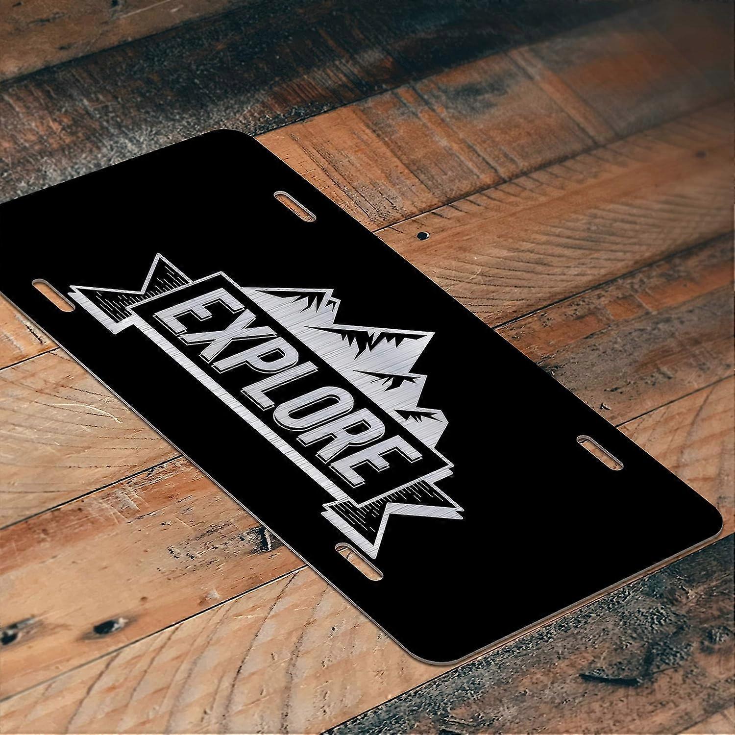 Explore a Placa de Licença de Alumínio Gravada Waderlust | 6 polegadas por 12 polegadas | Carro Caminhão RV Trailer Wall Shop Man Cave | VLP843