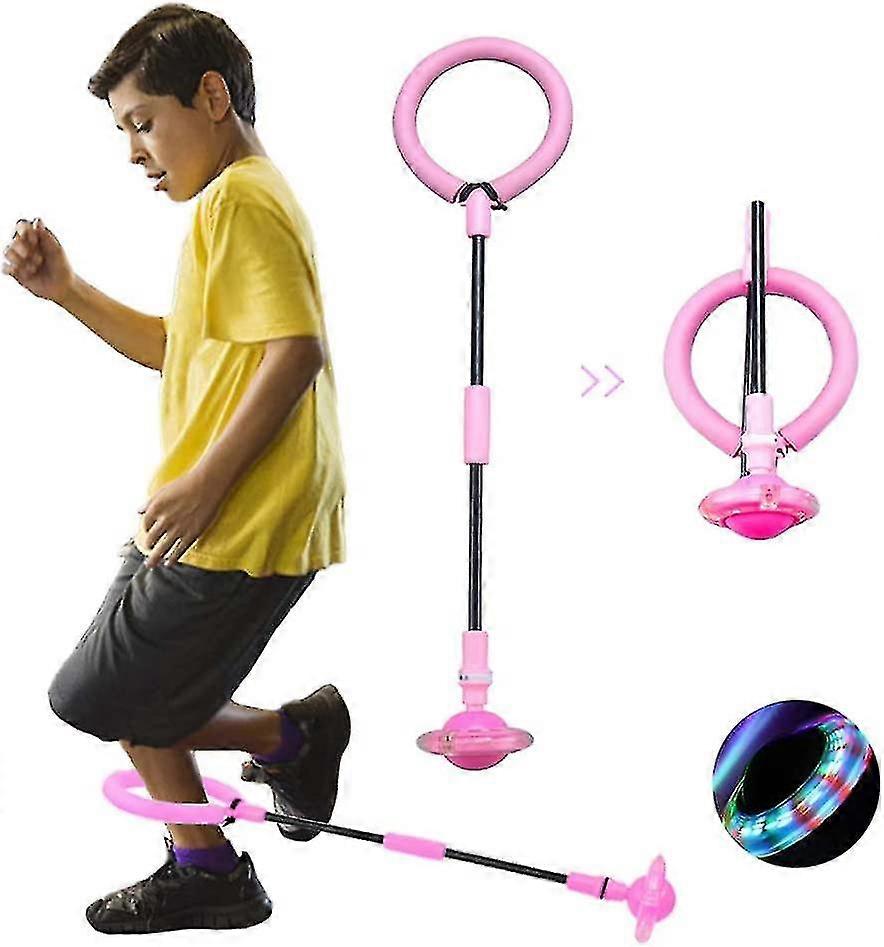 Skip Ball, Portable Foldable Colorful Flash Wheel Swing Ball, Skip It Ball For Kids, Fitness Toys Gifts For Girl Boy