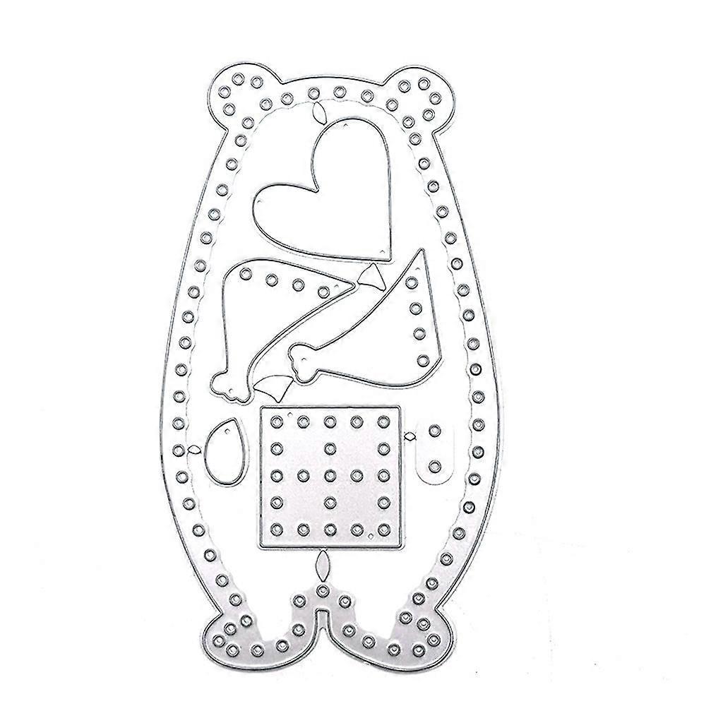 قطع المعادن يموت 3D القلب الدب قطع يموت ل دي سكرابوكينغ ديكور الصور