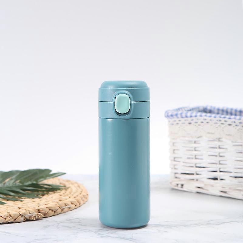 Kampanjesalg 420ML reisekopp Gjenbrukbar kaffekopp Termoskopp Rustfritt stål lekkasjesikker termos kopp Varm kald drikke (blå)