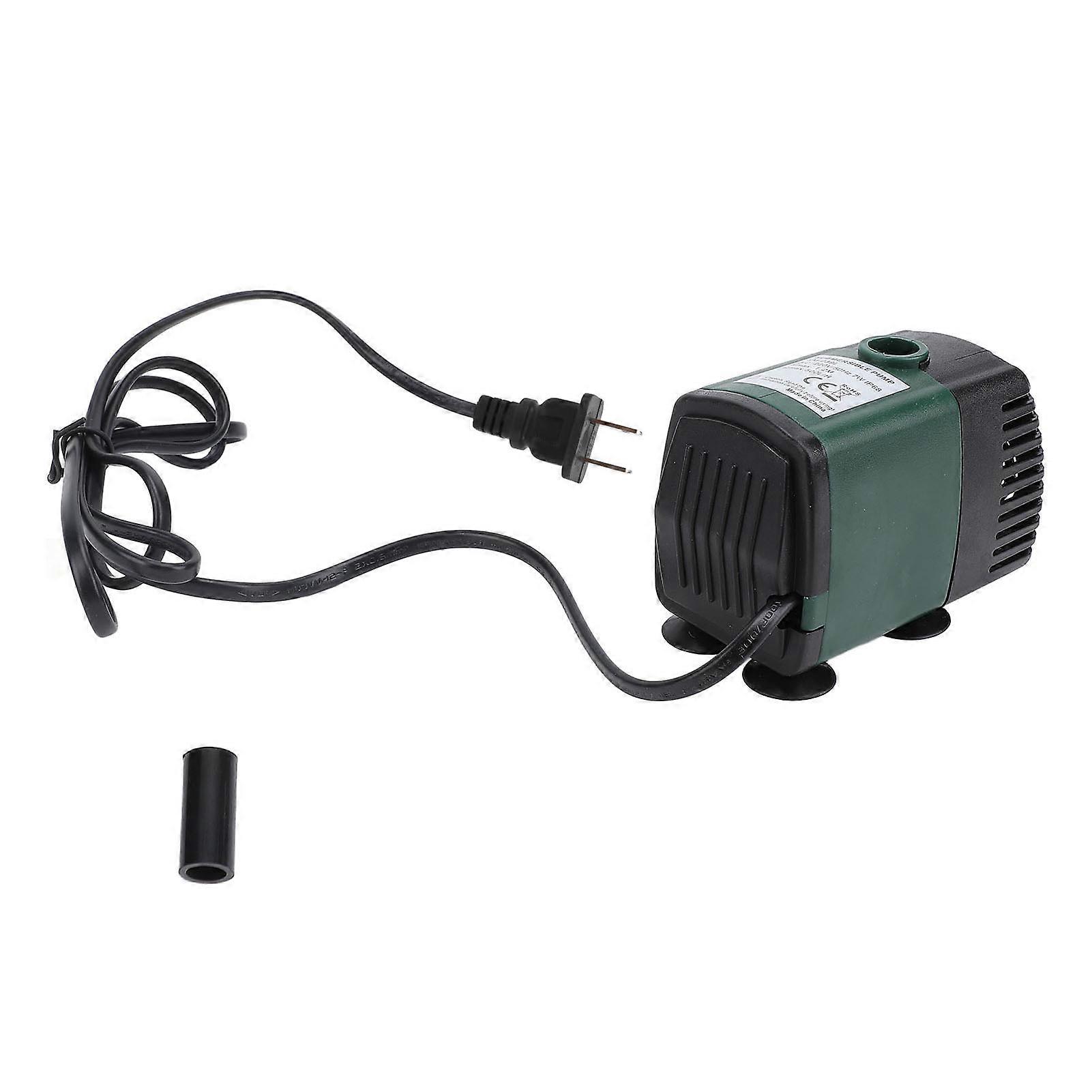 7W 500L / H مضخة غاطسة IP68 حماية 120 سم رفع مضخة مياه هادئة للمناظر الطبيعية حوض السمك بركة نافورة المنزل الولايات المتحدة التوصيل 110V