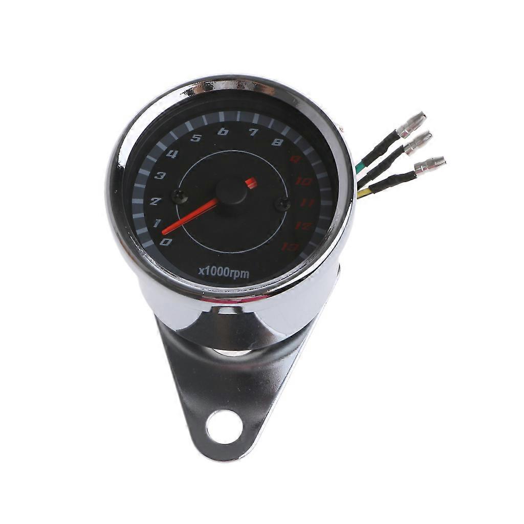 Universal 13000 RPM Motorcycle Tachometer Electronic Tach Meter Speedometer