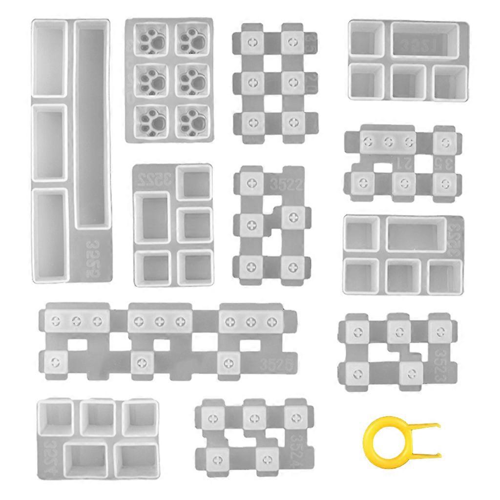  1 Set Manual DIY Mechanical Keyboard for Key Cap Silicone Mold UV Crystal Epoxy