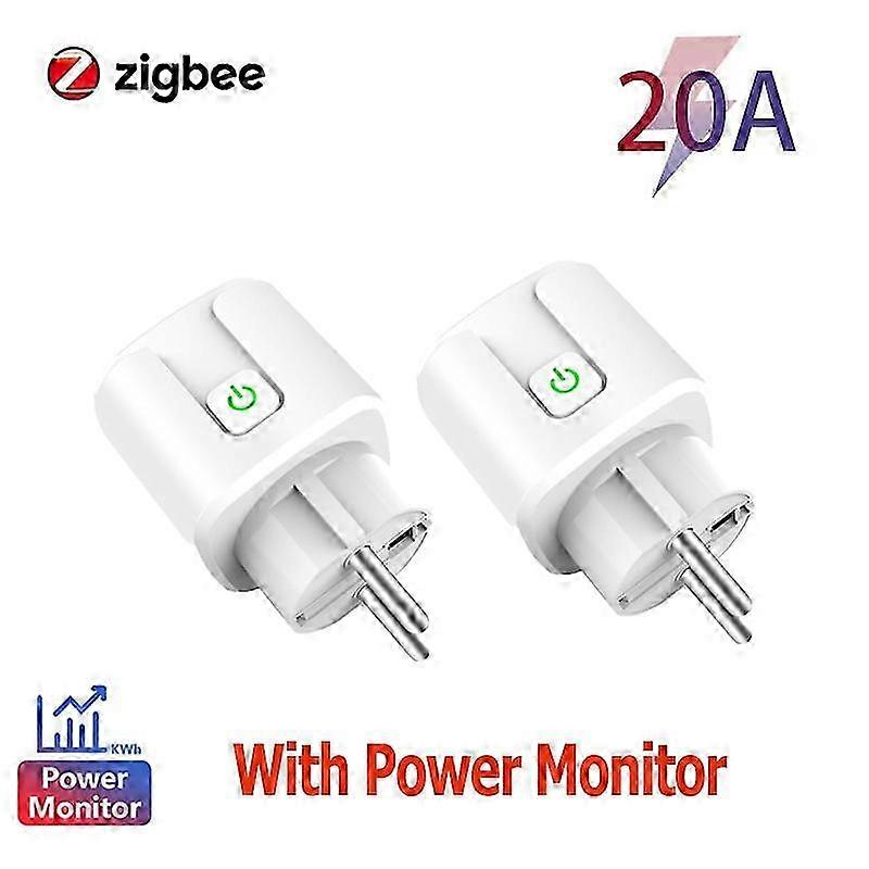 16A 20A EU Smart Wifi Enchufe con monitor de energía Tuya Smart Life APP Wifi Smart Smart