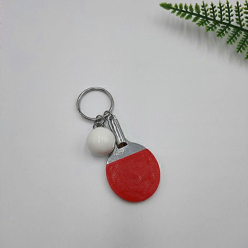 7 Colours Mini Simulation Table Tennis Paddle Metal Keychain Sports Event Bag Hanging Accessories Souvenir Gift