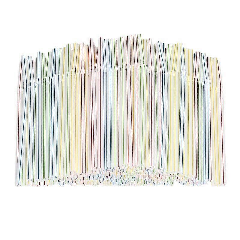 200pcs 8 Inches Plastic Drinking Disposable Straws