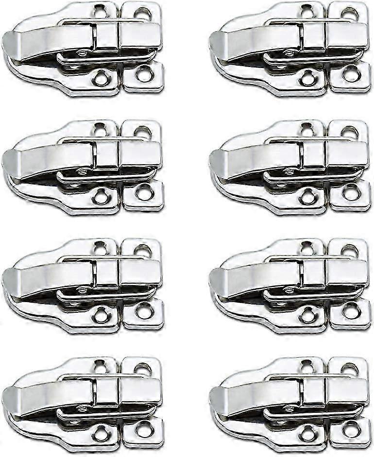 8 Stück Silber Lock Toggle Catch Latch Verschluss für antike Box, Medizinbox, Flight Case, Kosmetikkoffer, Werkzeugkasten