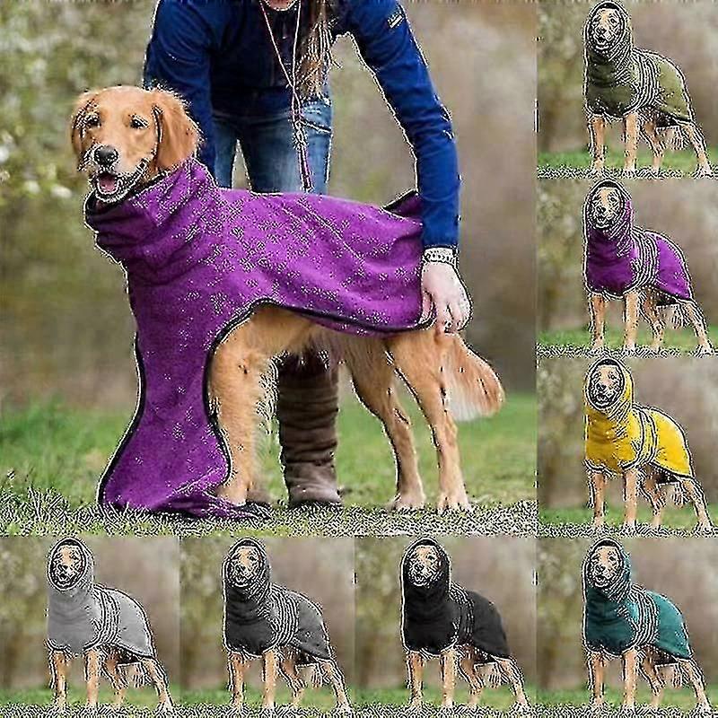 ペットの犬の服バスローブの膨らみ乾燥コート子犬ウォーマーアパレル