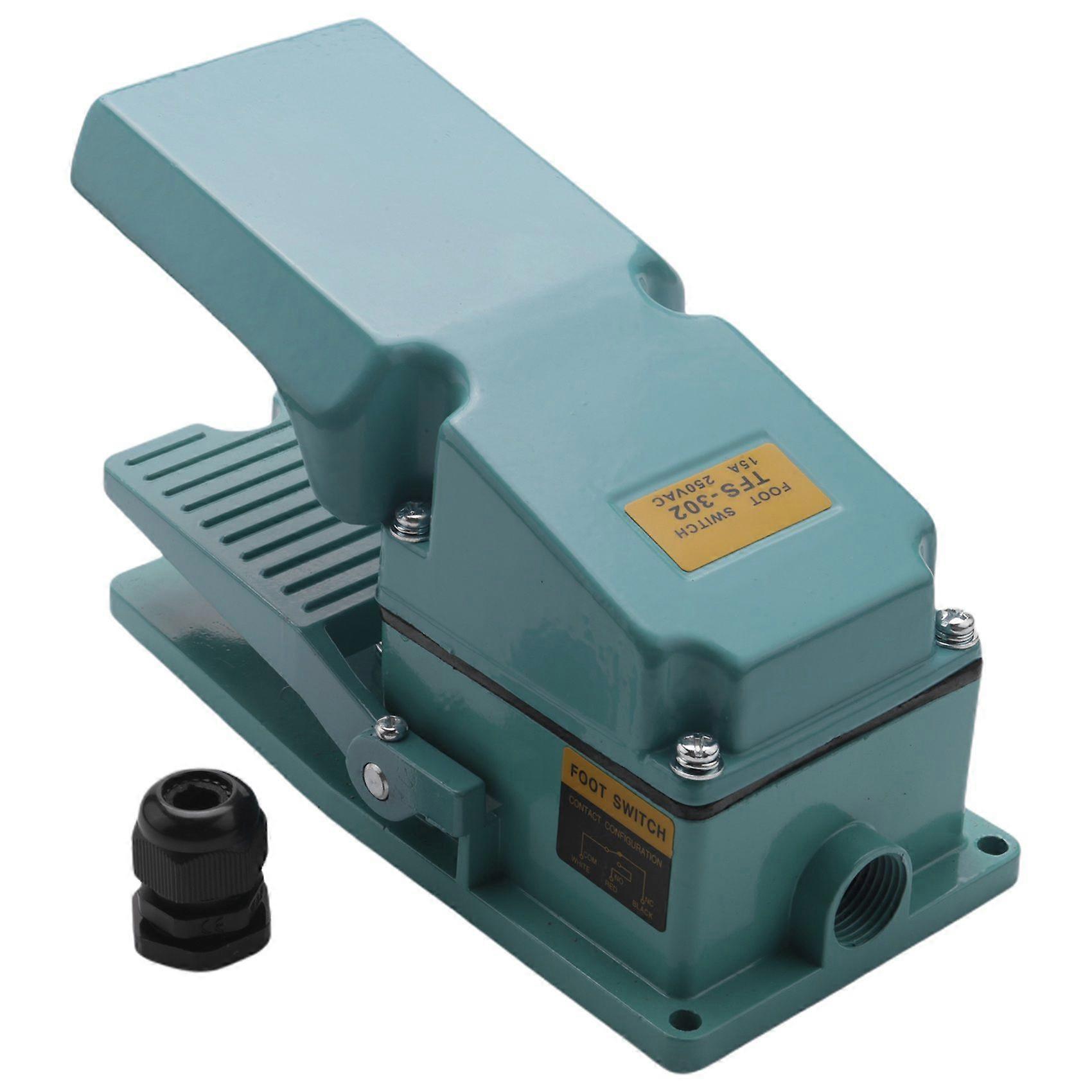 -302 Foot Switch Pedal Switch 15A AC 250V 50HZ for Textile Equipment, Welding Device, Printing Devi