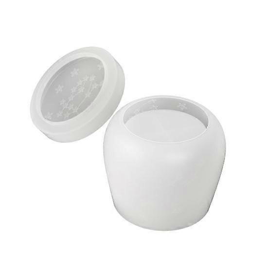 Jars Resin Molds with Lid Silicone Mold Candle Holders for Concrete Cast