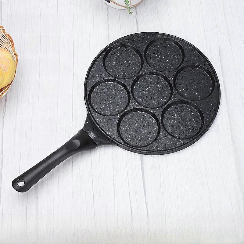 Seven-hole flat omelette non-stick pan multi-functional household poached egg artifact pancake plate egg dumpling pot
