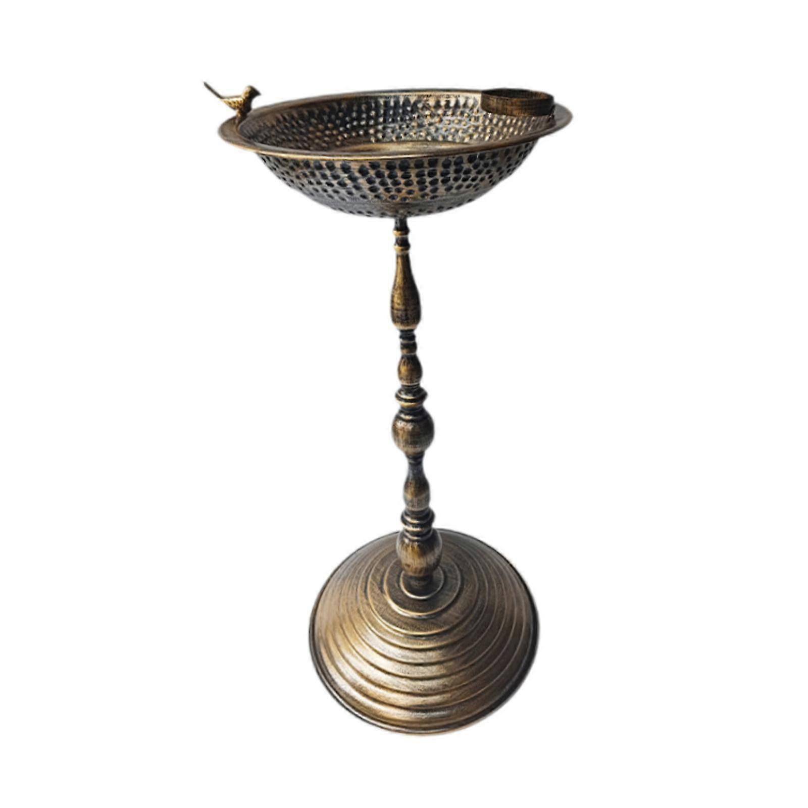 Garden Bird Bath Stable Support Iron Birdfeeder for Outdoors Courtyard Patio