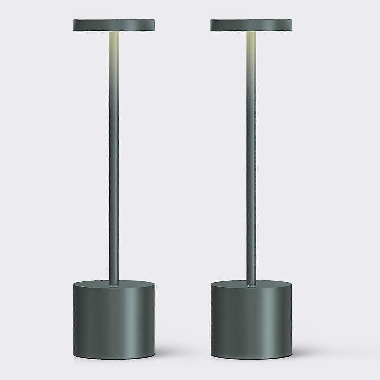 Cordless Rechargeable Battery Operated Dining Table Lamp 6000 Mah Led Desk Lamps 13.5 Inches 3-level Light Color Adjustable Dimmable Brightness For Re