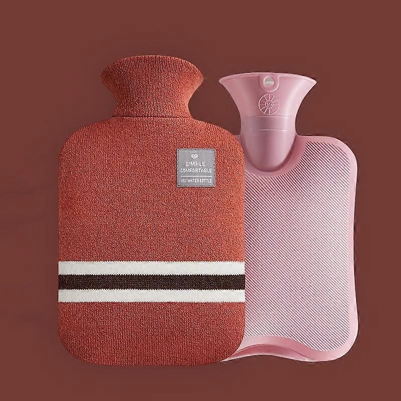 Large Explosion-proof Water-injected PVC Warm Water Bag, Spec: 2000ml (Orange)