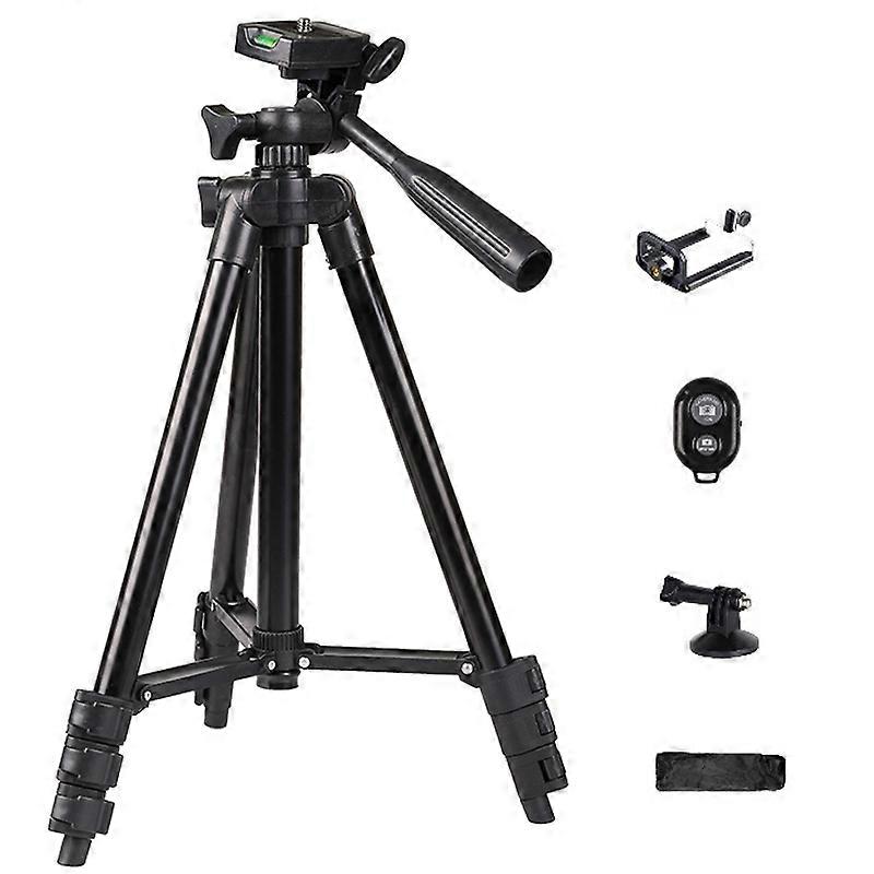 Portable Aluminum DSLR Camera Live Tripod Photography Retractable Landing Bracket 150cm Tripod+Clip+Bag+Controller+Adaptor